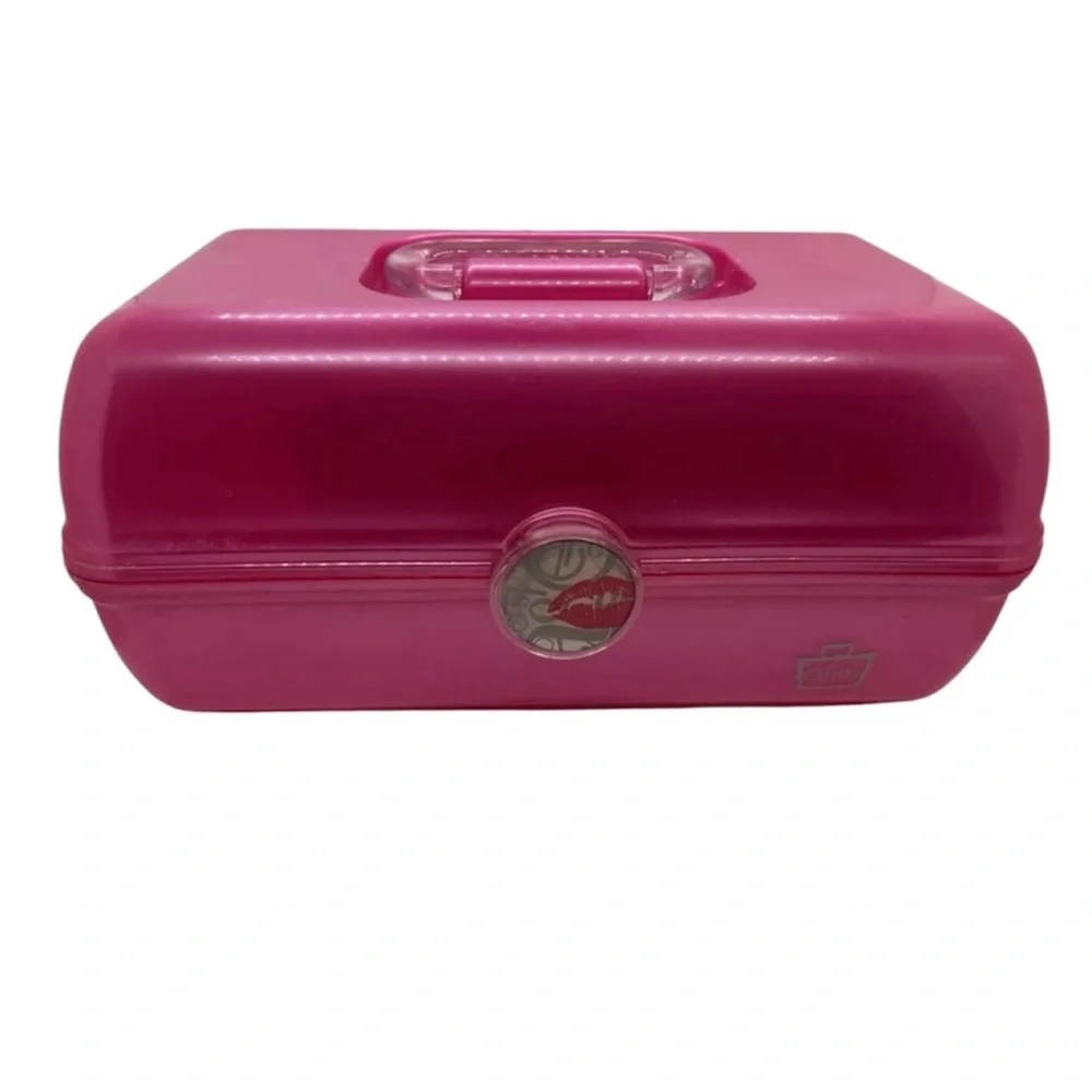 Caboodles On The Go Girl Makeup Case Hot Pink Barbie Retro Y2K Travel Organizer